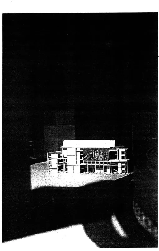Fig. 6  Model,  plaza  elevation, view south from  Congress  Street next  to the JFK building.