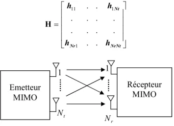 Figure 1.2 : Système MIMO 