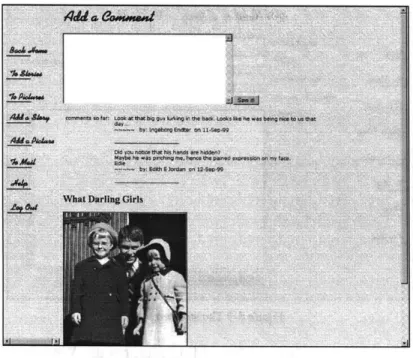 Figure  6-8  Adding  a comment to  a picture