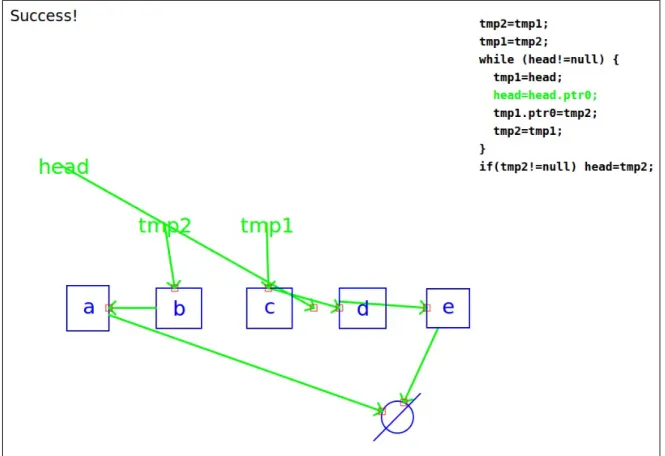 Figure 1-5: CoMo animates the code’s execution on a new structure. The line