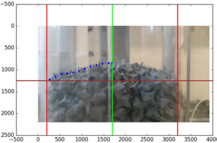 FIG. 10. Estimation of the total occupied volume V t from a 2D image. Nonconvex dendritic grains are in the image