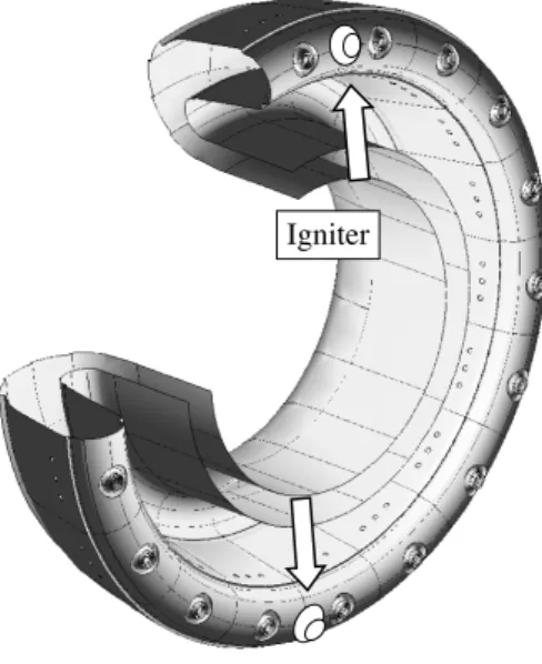 Fig. 4. Global view of the VESTA combustor featuring 14 of the 18 sectors.