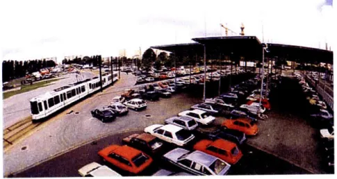 Figure  1.1:  Park-and-ride  lot  serving a light rail station