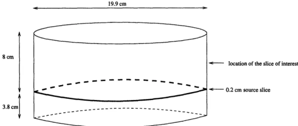 Figure  3-2:  The  extended  cylinder  phantom  used  for  validation  of  the  old-spot  hot- hot-background  phantom.