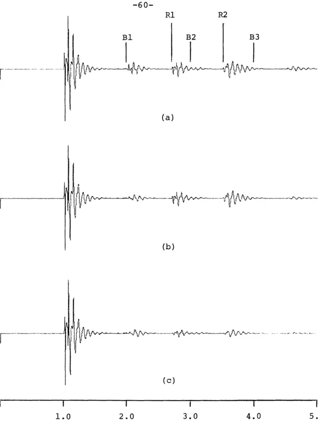 Figure  19  Seismngrars  associated with  the  curves  of  figure 18.  (a) Curve  (1)