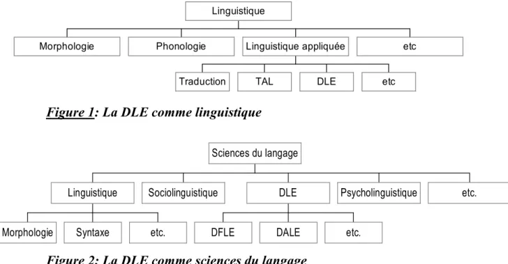 Figure 2: La DLE comme sciences du langage 