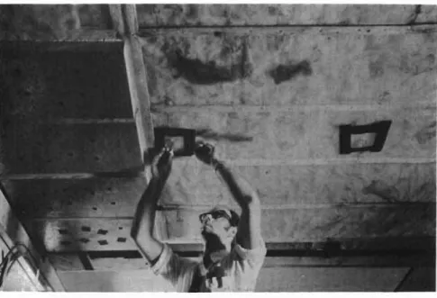 Figure 5. Installation of Instruments for Measuring 'I'erripe r atu r e Inside Joist Spaces.