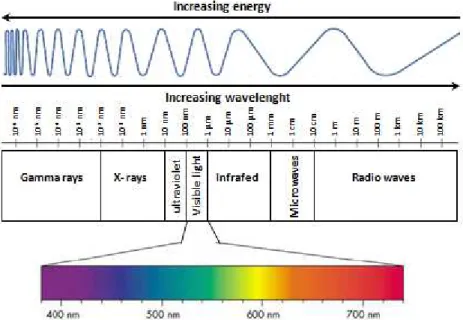 Figure 23.  Electromagnetic  spectrum  of  radiation:  Different  types  of  electromagnetic  radiation  by  their  wavelengths