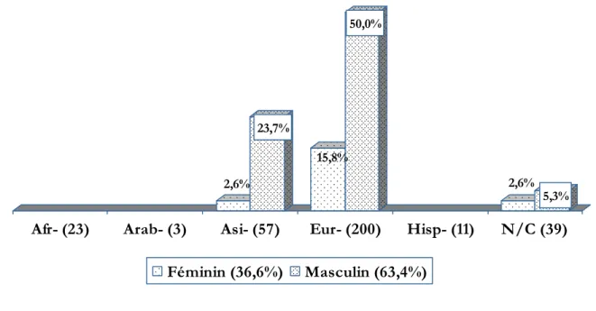 Figure 6: Le genre, le profil ethnique et les sciences et technologies