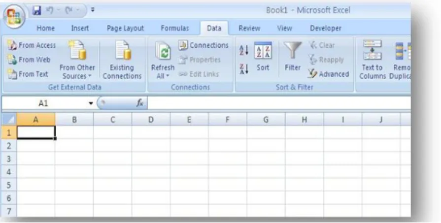 Figure 1: Excel allows users to pull data from Access, Web, Text &amp; other sources. 