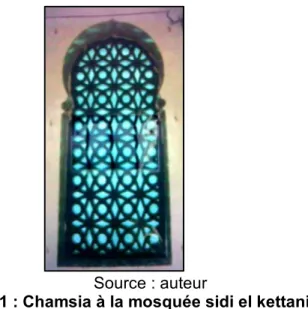 Figure 21 : Chamsia à la mosquée sidi el kettani                                                               