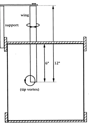 Figure 4.4  - Wing  geometry  in  tunnel  working  section