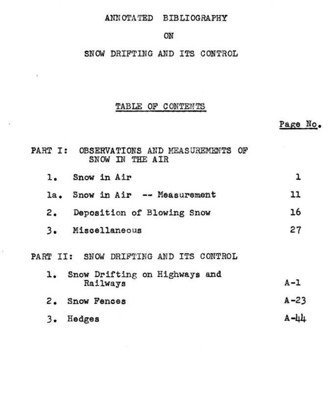 TABLE OF  CONTENTS 