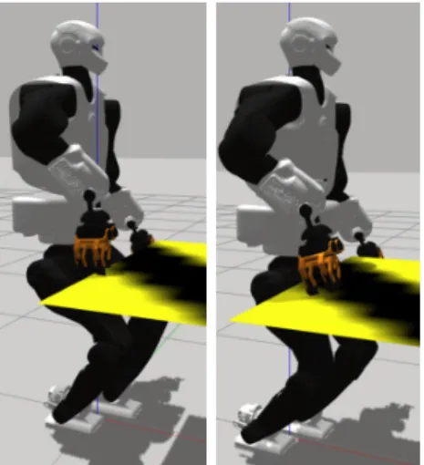 Fig. 5: Left: The robot is touching the table too early. Right: