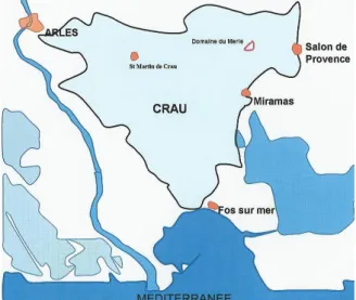 Figure 1 : Situation géographique de la plaine de la Crau 