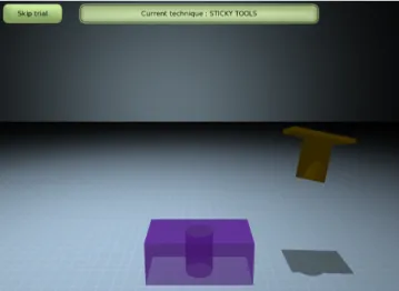 Fig. 1: Screen capture of the peg-in-hole task.