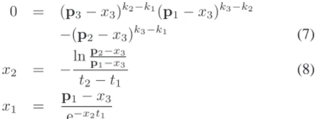 Fig. 3. Projection of the motion in the right hand null-space.