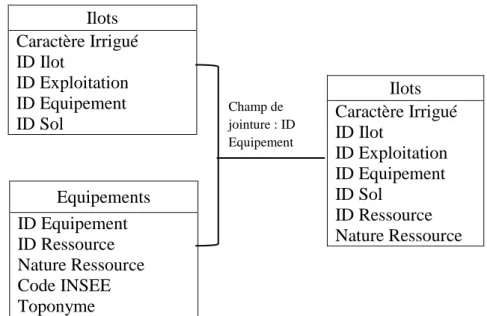 Figure 3 : association des identifiants et natures des ressources aux ilots RPG issus des  prétraitements MAELIA