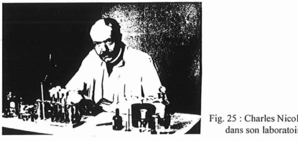 Fig. 25 : Charles Nicolle dans son laboratoire.