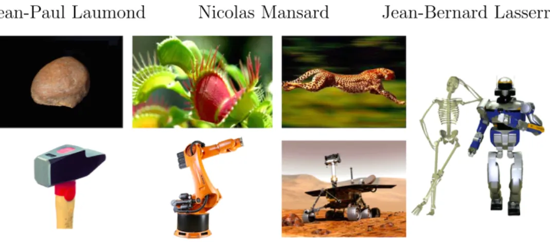 Figure 1 Stones and hammers do not move by themselves. Movement is a prerogative of living (and robot) system