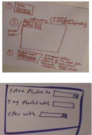 Figure 3: Paper prototype for booking a  flight. 