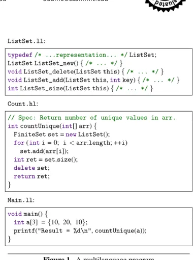 Figure 1. A multilanguage program