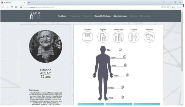 Figure 2 : interface finale de PADMAT  Le professionnel peut utiliser cette plateforme de deux façons : 