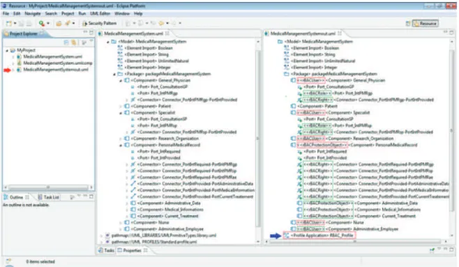 Figure 5. SCRI-TOOL screenshot-Application of the security pattern 