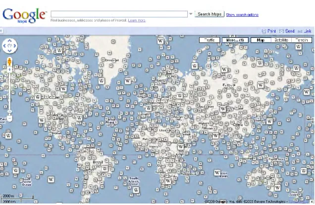 Figure 2-4. AuthorMapper: navigation géo-spatiale dans la bibliothèque Springer Figure 2-5