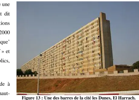 Figure 13 : Une des barres de la cité les Dunes, El Harrach. 