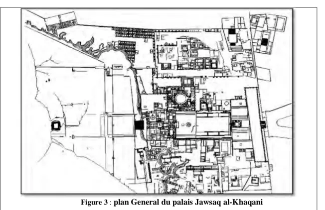 Figure 3 :  plan General du palais Jawsaq al-Khaqani  