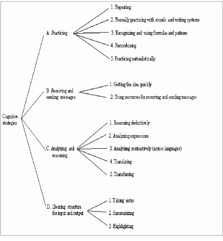 Fig. 08     Diagram of the Cognitive Strategies     (Oxford.  1990:44)                