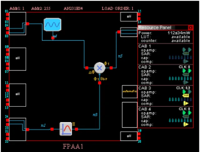 Figure 10 : Programmed circuit using the AnadigmDesigner suite. 