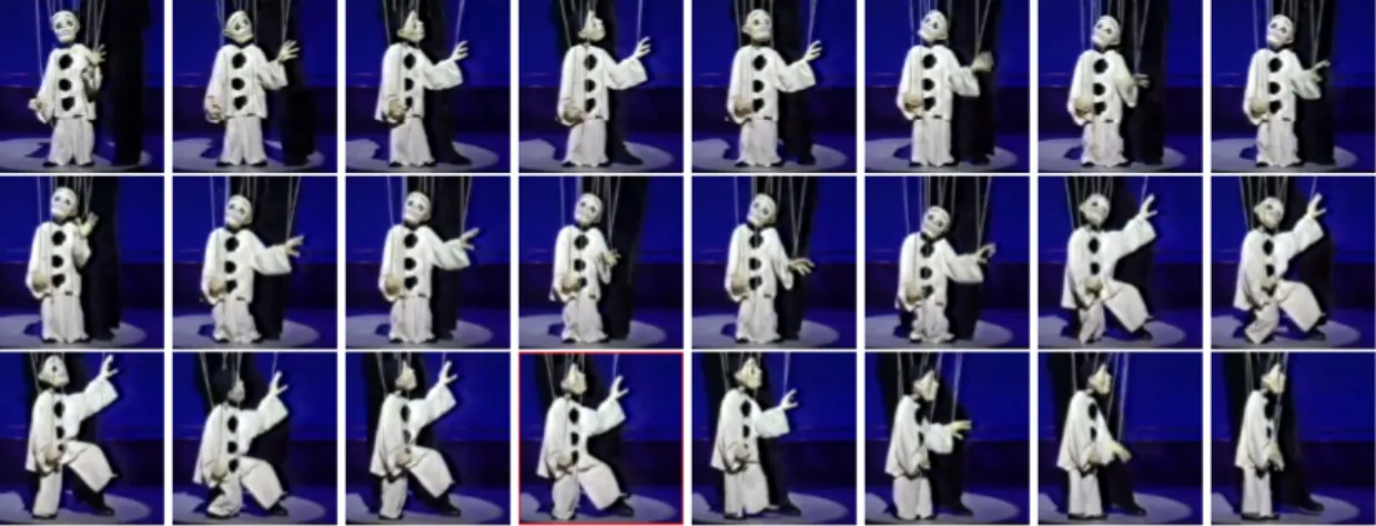 Figure 4. Some images from the puppet sequence.