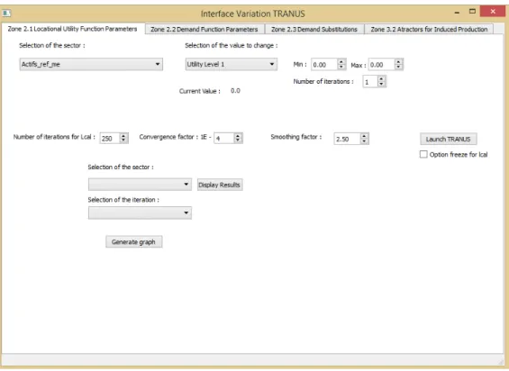 Fig. 3 Capture of the InterfaceVariationTRANUS interface