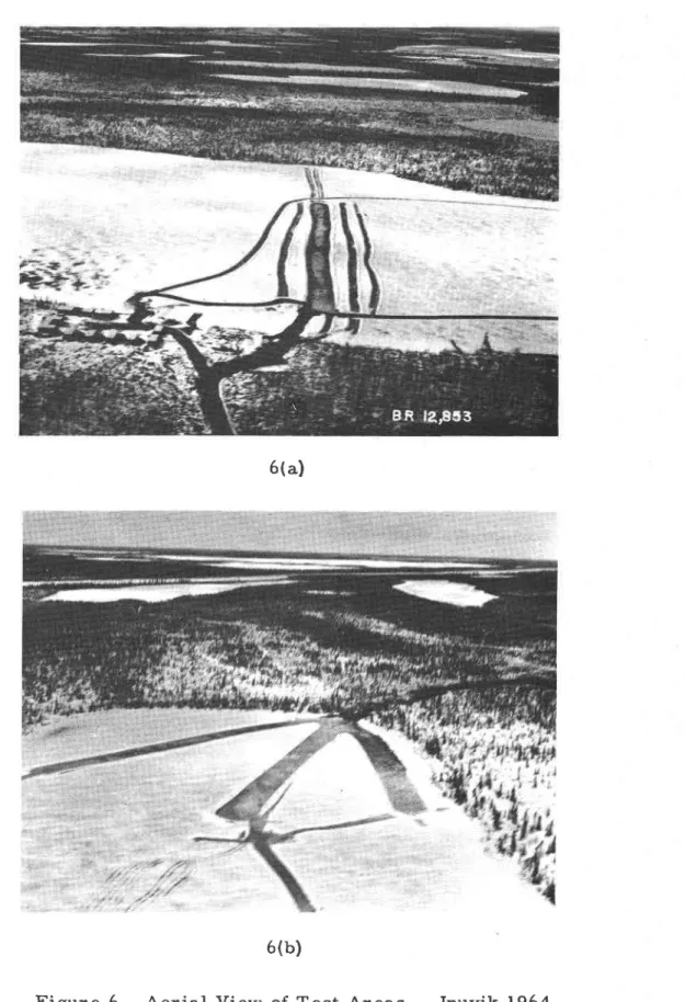 Figure  6.  Aerial  View  of  Test  Areas  -  Inuvik  1964