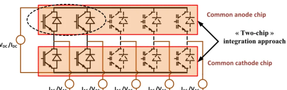 Figure 1: Illustration of the proposed « two-chip » multi-pole integration approach  [1-2] 