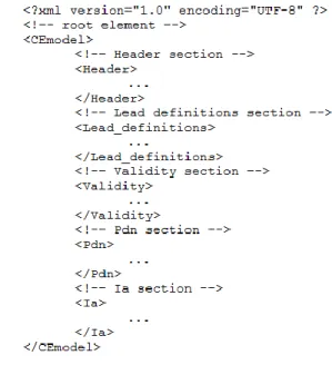 Fig. 1.   Example CEML file structure 