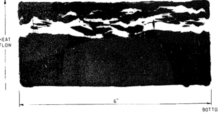 Fig.  1 .   Vertical  slice  o f  c l a y  specimen  after unidirectional  freezing 