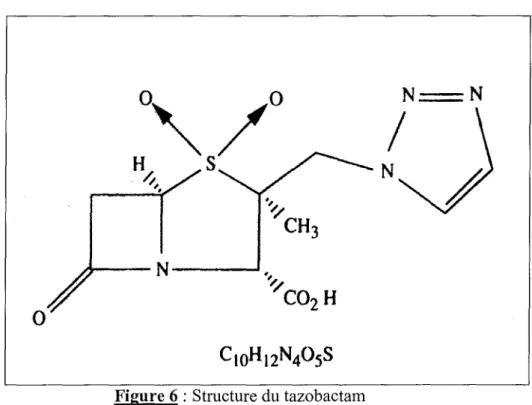 Figure 6 : Structure du tazobactam