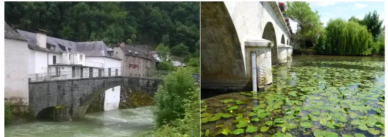 Figure 5 -  A gauche : Pont Laminaks – Source : SPC GAD  A droite : Station Montbouy – Source : SPC SMYL 