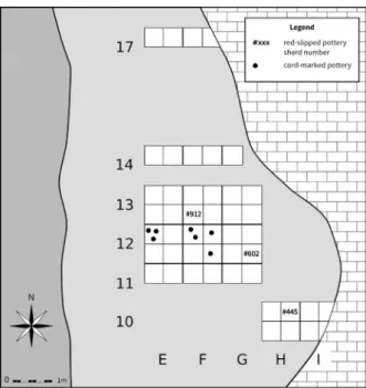 Figure 4. Potential footed vessel from the three red-slipped sherds from Liang Abu.
