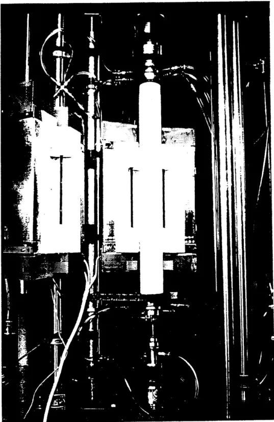 Figure  3.4b Picture  of the the  furnace  and  retort  system  with  the  alumina muffle  tube