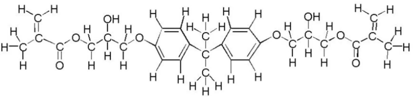 Figure 2 : molécule de bis GMA 