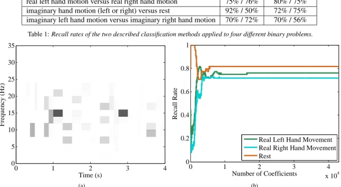 Table 1 provides an overview of the classification accuracy for different binary problems as determined by leave-one- leave-one-out cross-validation