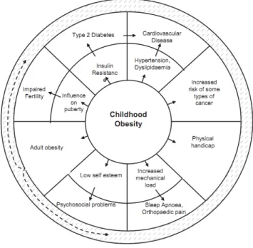 Figure 1: Summary of the complications related to childhood obesity (Lakshman et al. 2012)