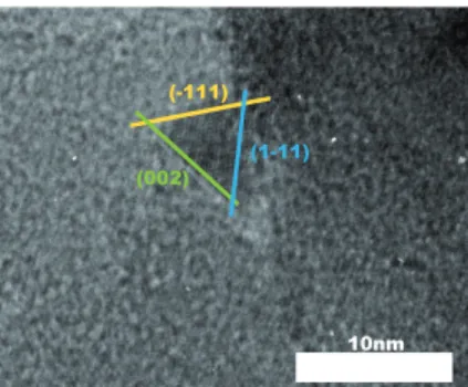 Fig. 2. HR-TEM image realized on a rod directly drawn from a monolith.