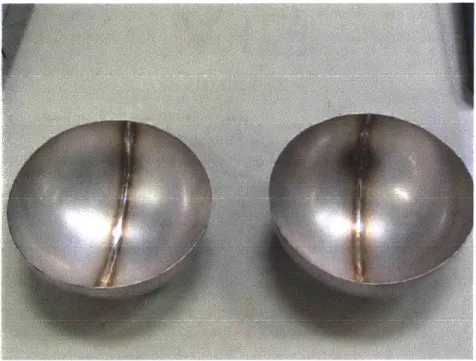 Figure  3. 1:  Interior  view  of weld  zone  of spherical  test  article