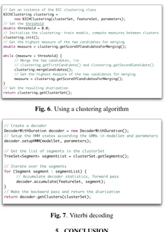 Fig. 6. Using a clustering algorithm