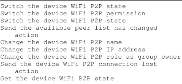 Figure 2 (cf. top-right rectangle) shows an example of a testing scenario created with the A NDROFLEET DSL